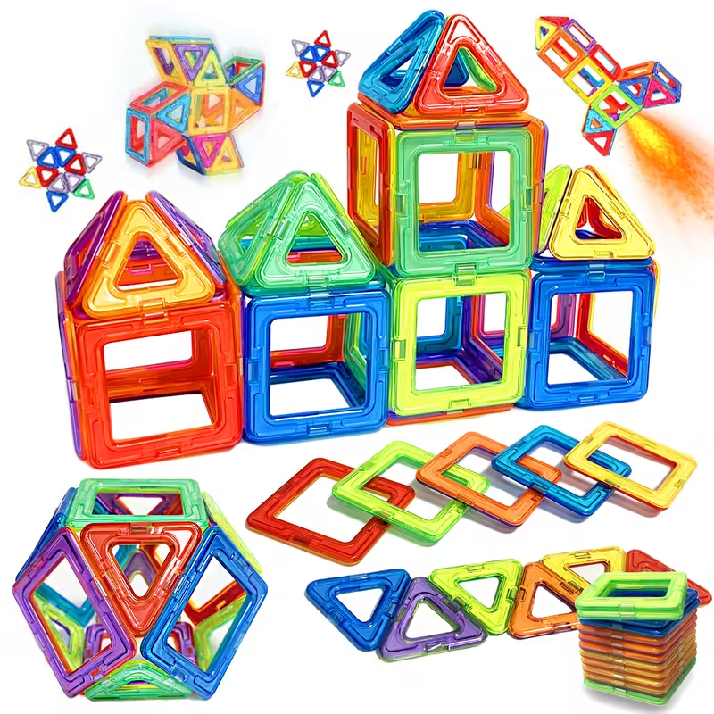 Magnetic Building Blocks Set for Kids - 30/65pcs, Stem Educational Construction Toy, Abs Material, Large Size, Creative Learning Gift for Children Random Color/Style