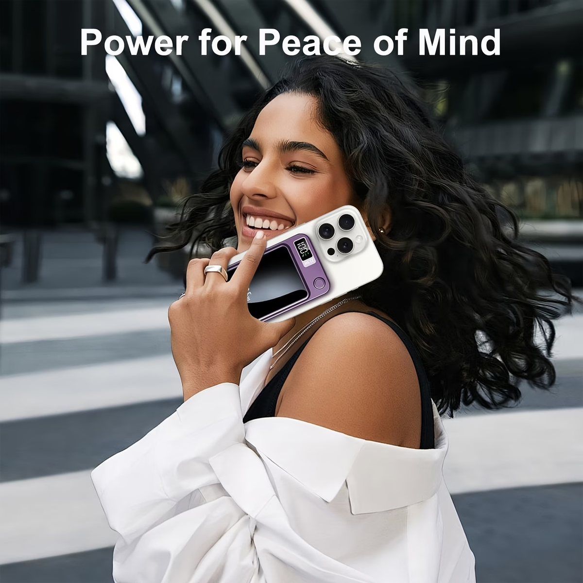 Sunthon Magnetic Wireless Charging Power Bank, 10000/5000mAh Portable Wireless Charger, 22.5W/PD20W Fast Charging Battery Pack, with LED Power Display, 2 Outputs And Dual Input External Battery Pack for iPhone 17/16/15/14/13/12 And Android Universal