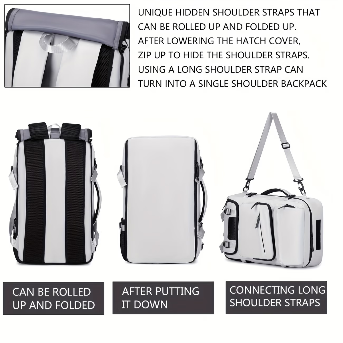 Large Capacity Carry-On Bag with Shoe Compartment, Airline Approved 17.3-Inch Laptop Backpack, Business Gym Weekend Pack, Single Shoulder or Double Shoulder, Travel Backpack for Men, Backpack for Men, Backpack for Women, Travel Backpack for Women