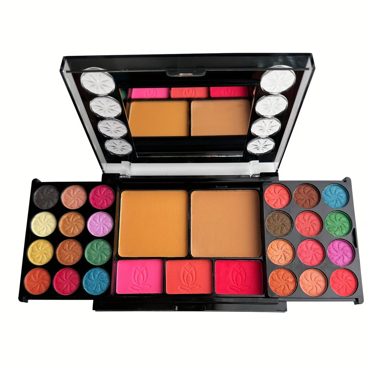 [Ultimate Makeup Set] 37pcs Ultimate Makeup Set for Beginners: Eyeshadow Palette, Blush, Lip Gloss & Contour Kit with Applicators - Includes Brown, Berry, Coral & Blue Tones for Women