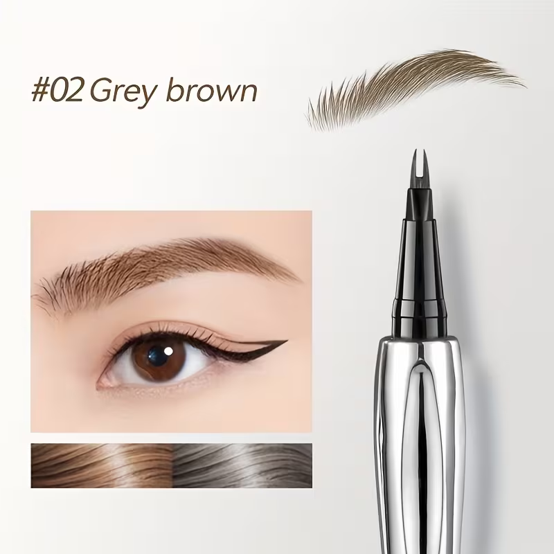 Dual-ended Precision Eyebrow Pencil, Two Functions in One, Quick Shaping, Fine and Natural, Waterproof and Sweat-resistant, Even Ink Flow, Suitable for Beginners, Precise and Smooth, Easy to Carry, Birthday Gift, Halloween, Music Festival