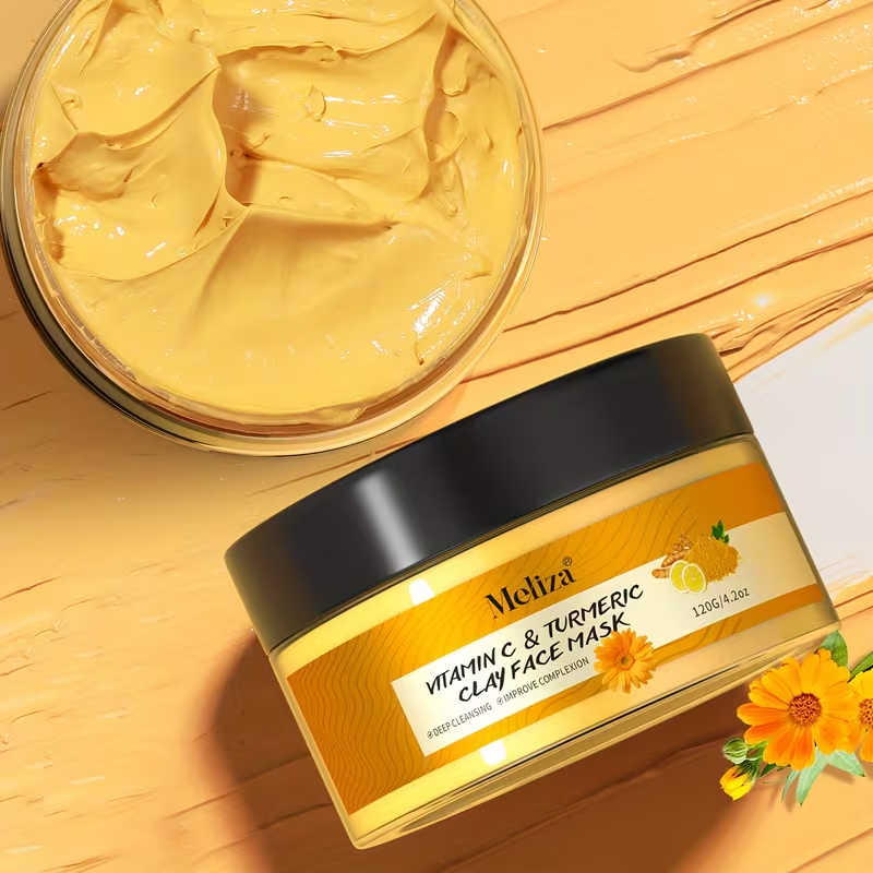 Turmeric Vitamin C Cleaning Facial Mask Turmeric Mud Facial Mask Deep Cleaning Facial Mask Vitamin C Smearing Facial Mask Perfect Gift for Christmas, Halloween, Carnival, Valentine's Day and New Year