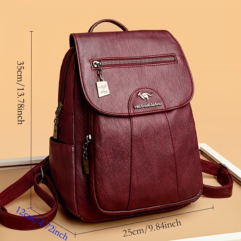 New Large Capacity Women's Backpack, Fashionable Versatile Casual Minimalist Vintage Shoulder Crossbody Bag
