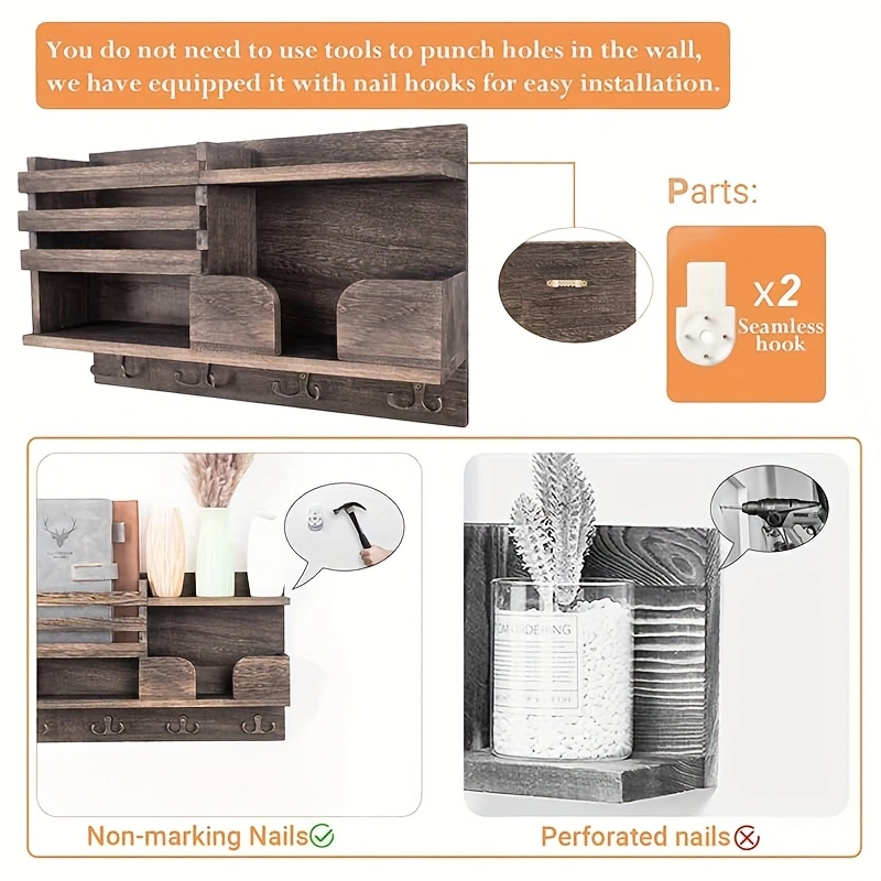 Multi-purpose solid wood multifunctional storage and organization rack