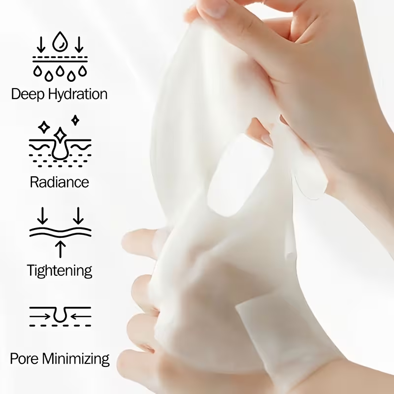 5pcs Instant Lifting Collagen White Mask • Moisturizing and Moisturizing • Keep the Skin Hydrated and Full • Firm the Skin • Make the Skin More Firm and Smooth • Make the Skin Look More Beautiful and Shiny • Suitable for Dry and Sensitive Skin