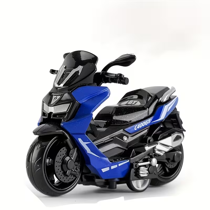 1pc of Creative Pull-Back Motorcycle Toy, a Realistic Pull-Back Scooter for Children, Featuring a Movable Handlebar And a Liftable Back Seat, a Cool Scooter Model
