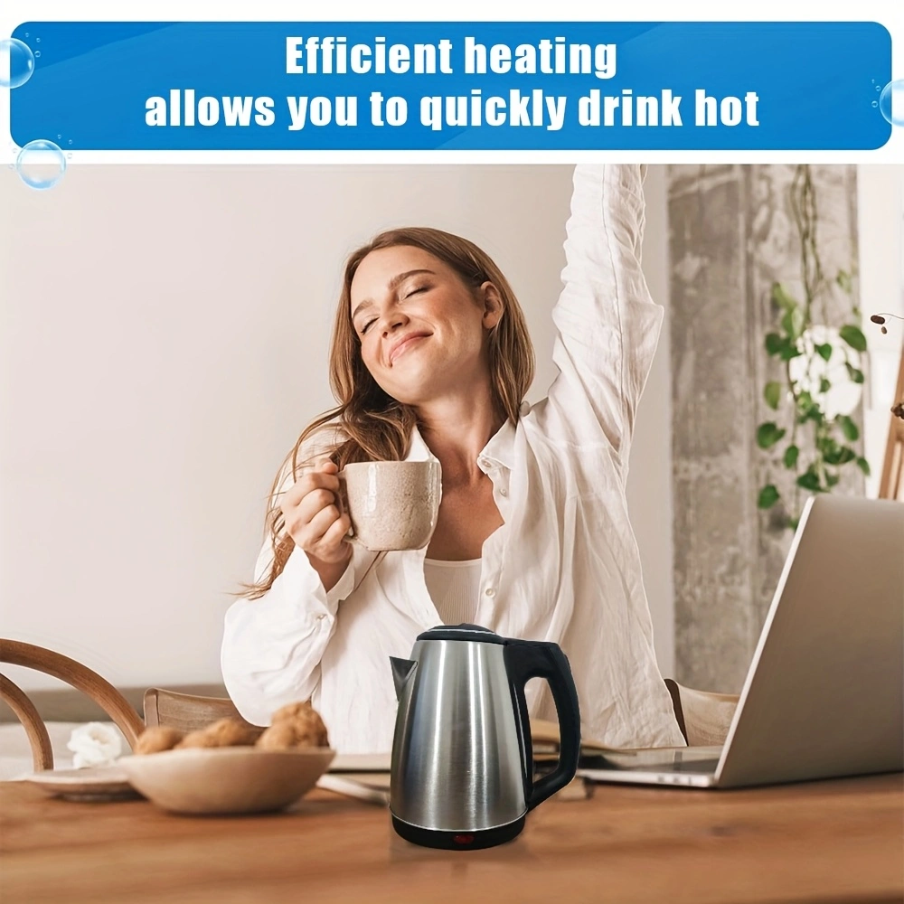 Stainless steel electric kettle, household kettle, automatic power-off electric kettle