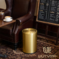 Customized for high-end use 9L gold plated luxury covered garbage bin, silent shaking lid garbage bin, villa luxury bathroom living room anti fingerprint waterproof garbage bin