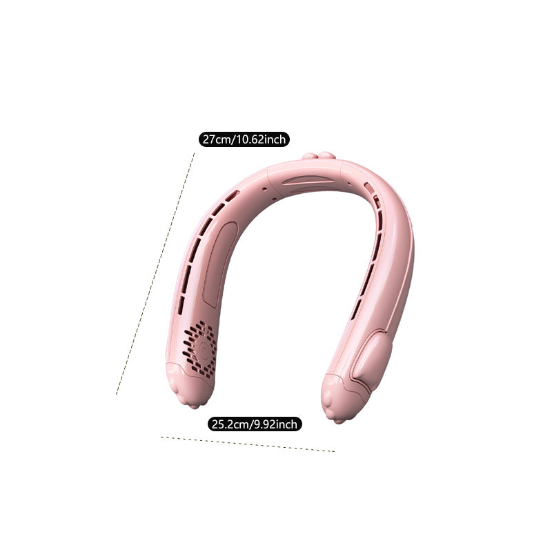 New neck fan, Bluetooth headphones, bladeless neck fan, USB rechargeable, 2-in-1 headphone and fan