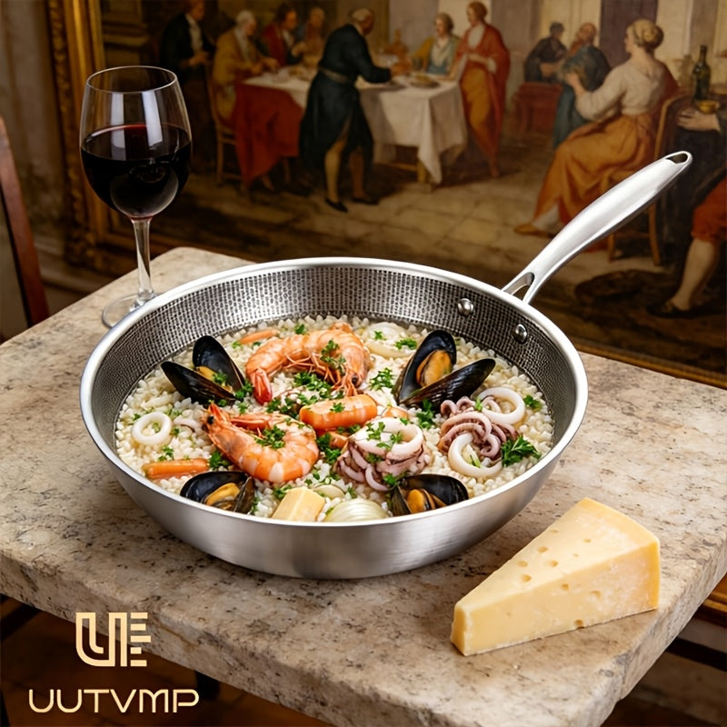 Craftsmanship honeycomb Wok cookware, non stick Chinese Wok explosive stir fry pan with large capacity Deep Frying Pan for versatile cookware in the kitchen