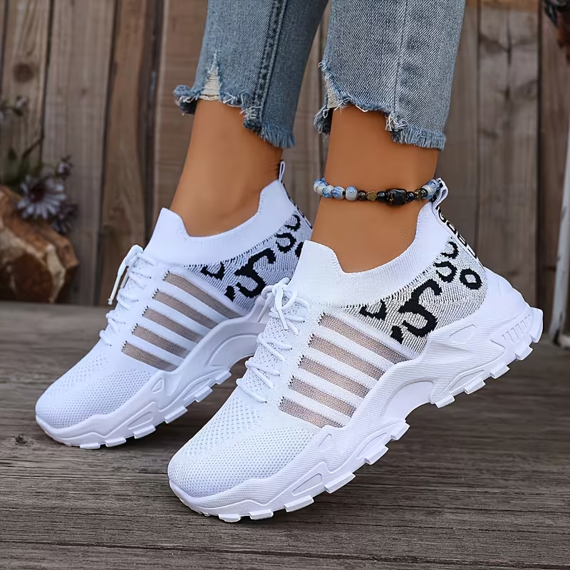 Women'S Lightweight Breathable Walking Tennis Shoes, Low-Top Cushioning PVC Sole, Multi-Color Options, Gym Lace-Up Athletic Shoes, Women Shoes, Sneakers