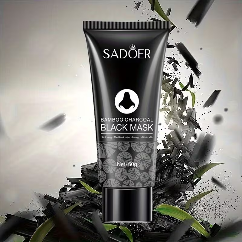 Bamboo Charcoal Cleansing Mud Mask • Deeply Cleanses Pores • Moisturizes the Face • Refines Skin Texture • Ideal for Oily Skin • Suitable for Both Men and Women