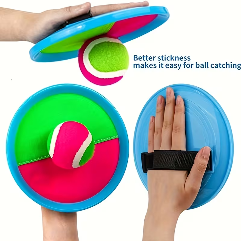 Shun Fei Kids Outdoor Sports Ball Toy - Toss & Catch Game with 2 Rackets & & Pink High-Index Plastic, Durable Backyard Beach Toy for Family Fun, Easter Gift for Kids & Adults, Outdoor Play, Playful Design, Sturdy Construction