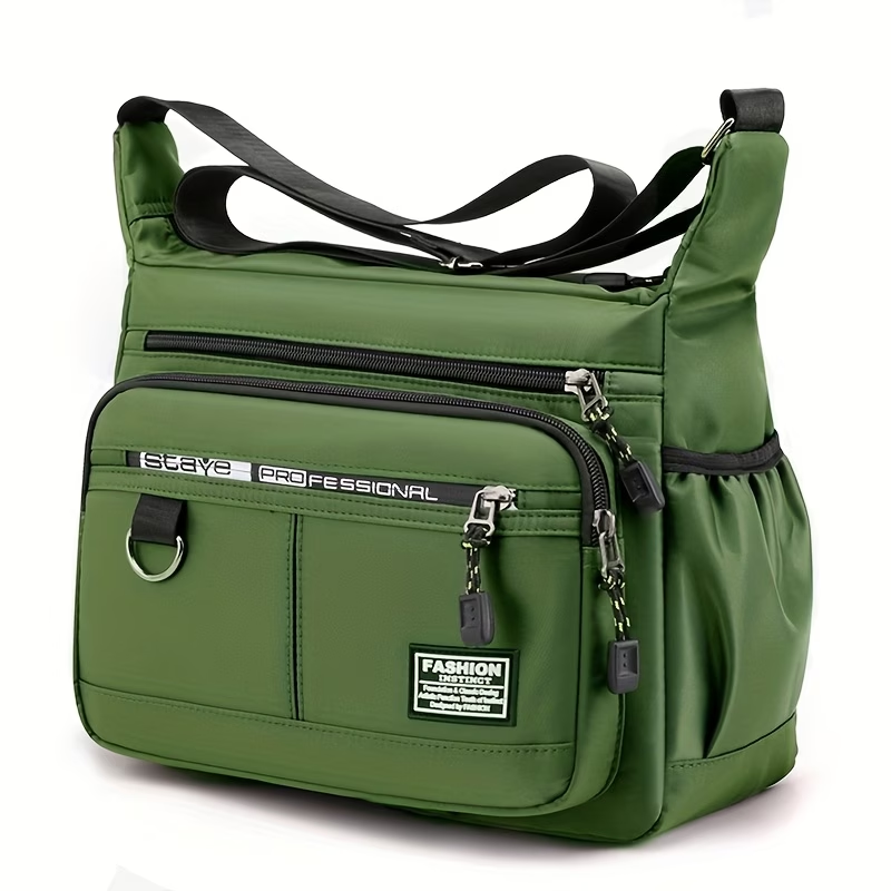 Large Capacity Men's and Women's Bag Shoulder Bag High Quality Wear- Backpack Multi-pocket Business Bag Business Casual Men's and Women's Messenger Bag [Zipper Direction Random, Random Letters]