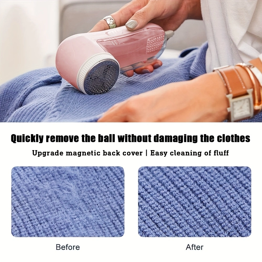 Electric portable lint remover, direct-insert lint remover, with manual lint roller brush