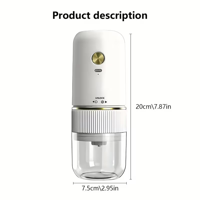 Handheld Portable Rechargeable Coffee Bean Grinder