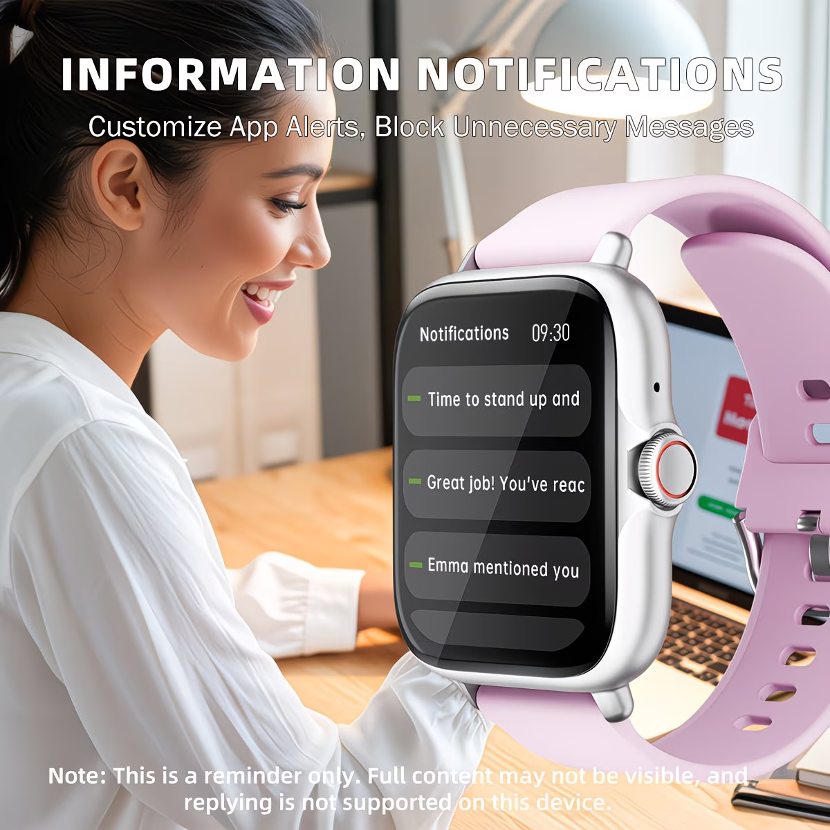 Smart Watch, 1.83'' Full Touch Screen Display with Message, Answer Make Call Smartwatch, Sports Pedometer, Information Alerts, for Iphone/Android Phones, Smartbands Fitness Watch for Women/Men Friend Gift, Birthday Gift