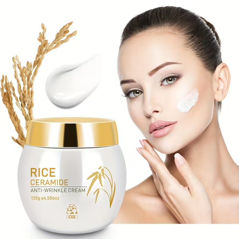 130G/4.586Oz Rice Cream Collagen Nourishing Moisturizer Ceramide Smooths Fine Lines And Tightens Skin / Skincare Make Skin Younger Looking