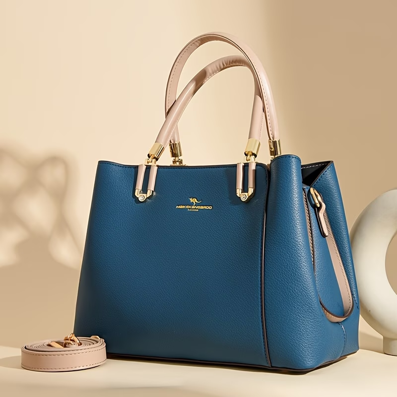 Ladies' Handbag, Fashionable Large-Capacity Elegant Commuter Bag with Detachable and Adjustable Shoulder Strap, Can Be Worn as a Shoulder or Crossbody Bag