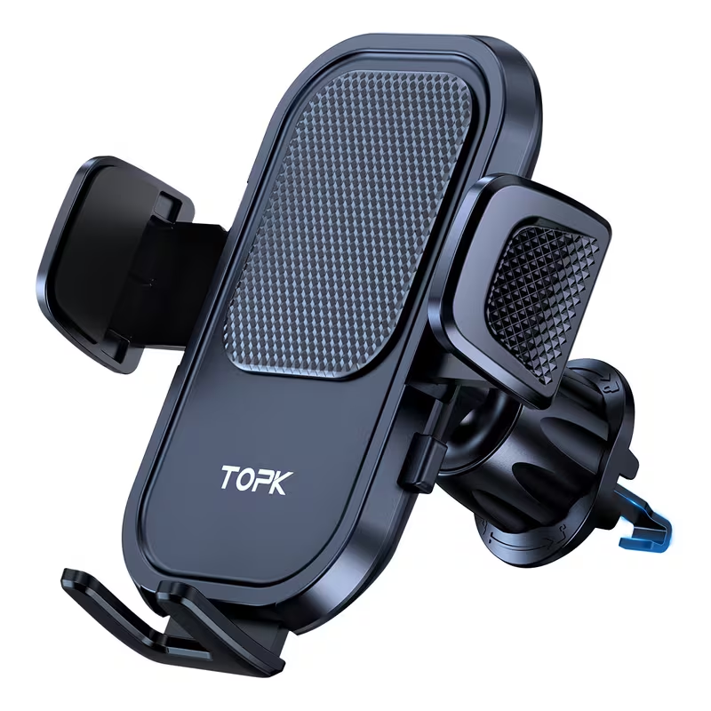 Car Phone Holder Mount, Car Mount with Hook Clip for Car Air Vent 360° Rotation Phone Mount Compatible with Iphone Android Cell Phone