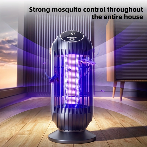 "Mosquito Killer" Smart Light Sensor with Powerful Electric Shock: Safe and Harmless, High-Power Mosquito Killer Lamp for Home Use, Desktop, Wall Mounting, and Outdoor Use.