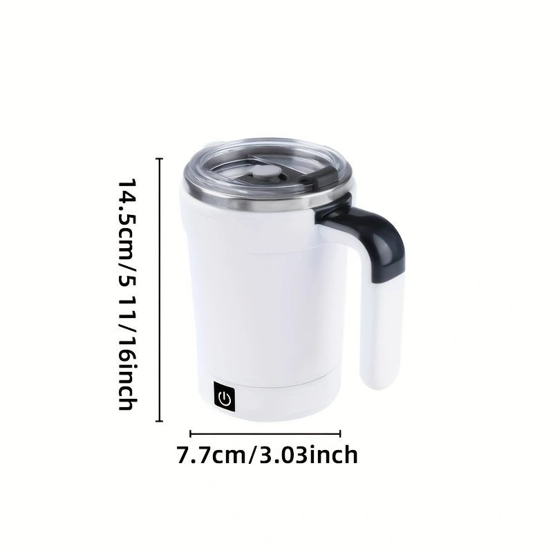 New fully automatic blender cup with temperature display, stainless steel straw, capable of blending shakes, coffee, and milk powder, detachable base, Type-C charging port, and a battery life of 60 minutes