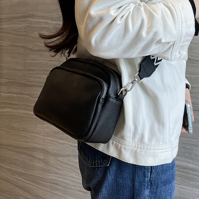 New Women'S Small Square Bag, Versatile Shoulder Bag, Crossbody Bag, PU Messenger Bag, Wallet, Card Holder, Phone Bag, Casual Solid Color Small Bag