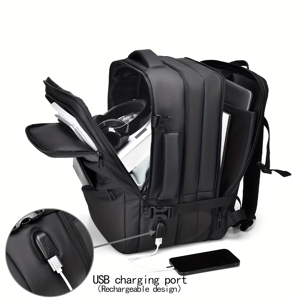 1pc Expandable Travel Backpack, Business Laptop Backpack, Fits 15.6-Inch Laptop, Christmas, Valentine's Day and Thanksgiving Gifts for Men and Women