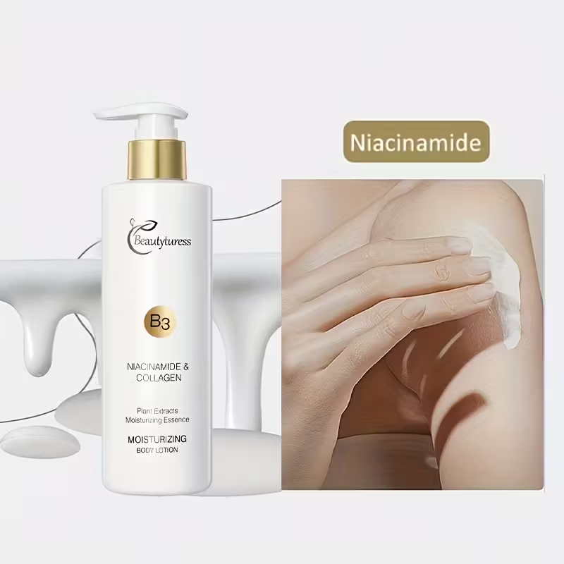 Niacinamide Essence Moisturizing Body Lotion 8.45oz - with Collagen, Vitamin E for Deep Hydration and Nourishment of Dry Skins to Make it Smooth & Soft