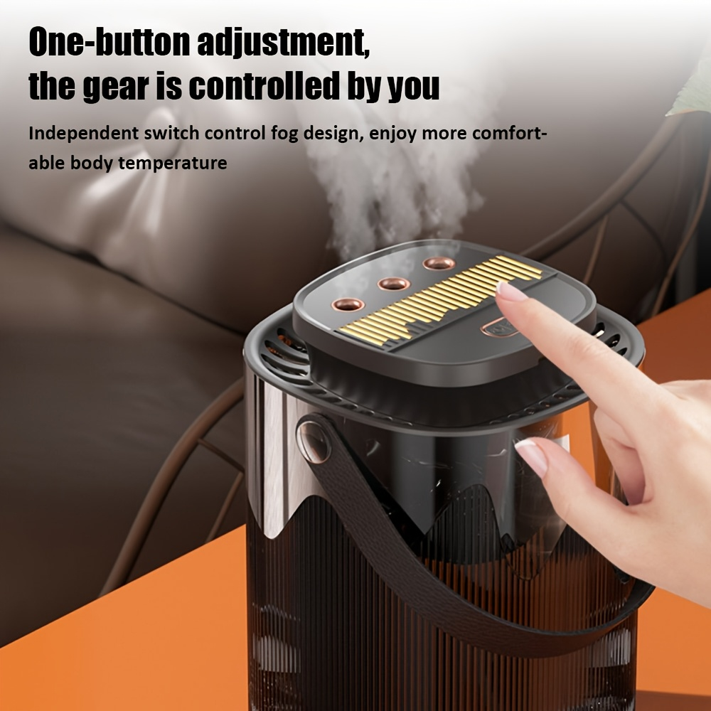 Large-capacity intelligent 3D circulating humidifier, one full fill provides 12 hours of humidification, three sprays for large mist output, USB powered, can also be used as a night light.