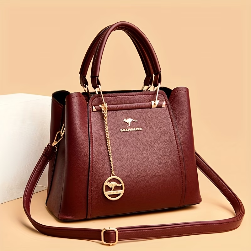 Single-Shoulder Women'S Bag 2025 New Style Tote Middle-Aged Handbag Versatile Elegant And Fashionable Mom Crossbody Bag