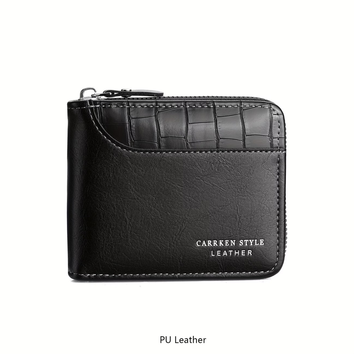 New Men's Wallet Fashion Multi-functional Spliced Zipper Coin Purse for Young Students Versatile Large Capacity Card Holder