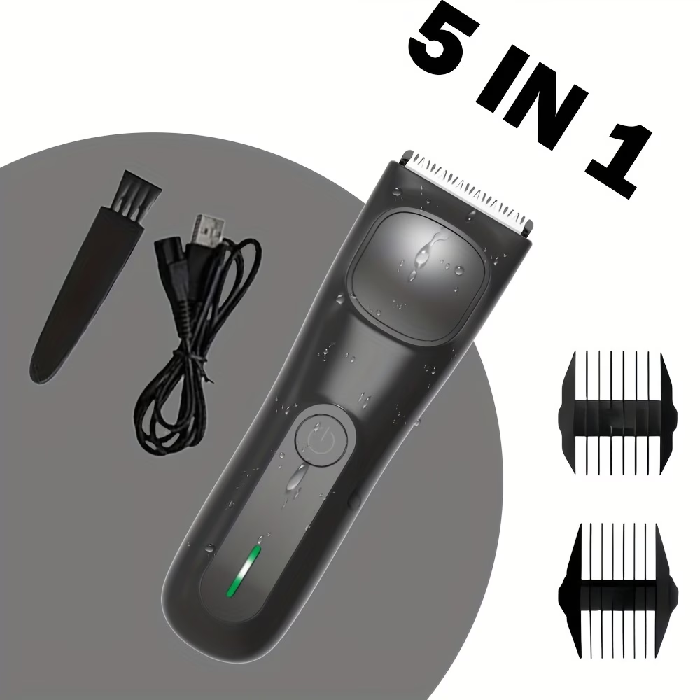 Men'S And Women'S Groin And Body Hair Trimmer, Electric Ball Trimmer, Public Grooming Tool, Comes with 2 Guard Attachments, Ceramic Blade Head, Wet And Dry Shaver, - USB Rechargeable Electric Razor, Hair Clipper, Hair Scissors, Shaver