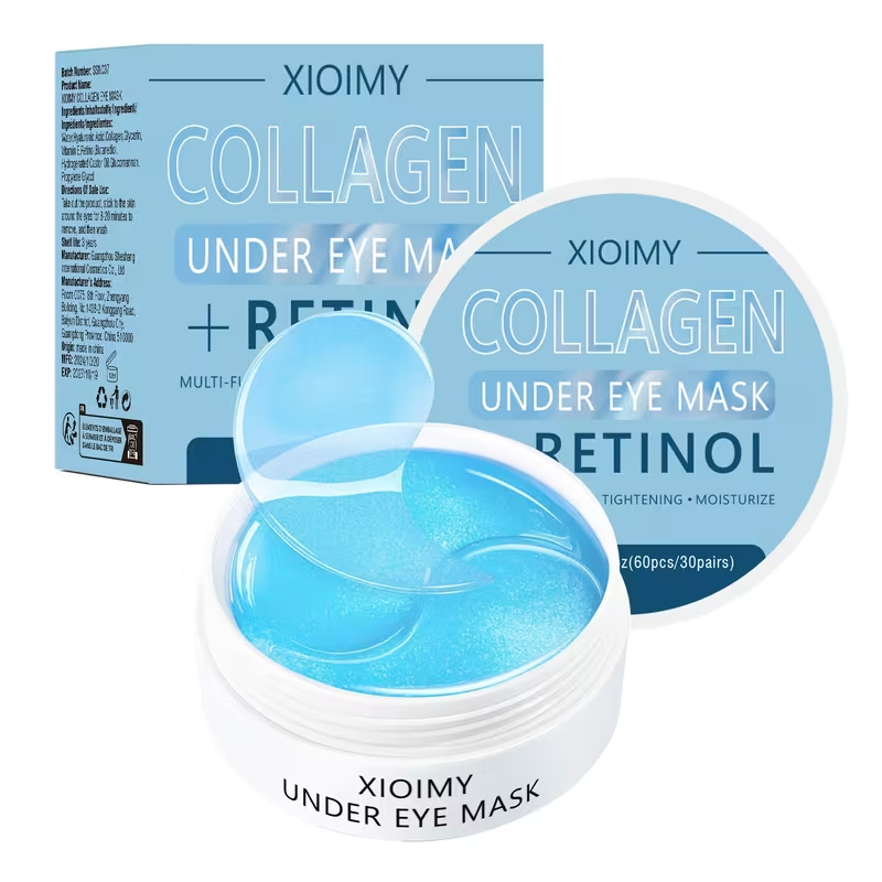 60pcs Collagen and Retinol Eye Mask, Powerful Moisturizing, Deep Moisturizing, Making Eye Skin More Delicate and Firm, Giving Eye Skin Luster, Making Skin More Elastic, Bidding Farewell to Dryness and Dullness, Eye Care, Eye Mask, Eye Patch