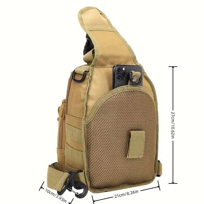 Outdoor Sports Men's Chest Bag, Crossbody/Handheld Multi-functional Tactical Small Chest Bag, Unisex