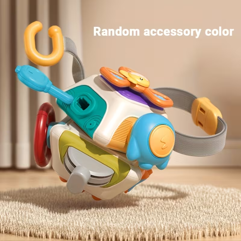 10in 1 Baby Busy Board Cube, Sensory Toy Toddler, Infant Carseat Plane Travel, Kid Education Learning Activity, Easter Basket Stuffers Birthday Gift for Boy Girl, Random accessory colorsChristmas stocking stuffers,Christmas stocking stuffers