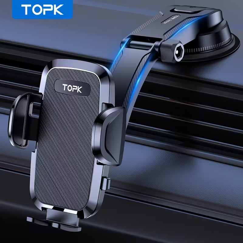 [Upgraded Phone Holder] Upgraded Handsfree Car Phone Holder Mount | Phone Holder for Car Dashboard | Compatible with iPhone Android