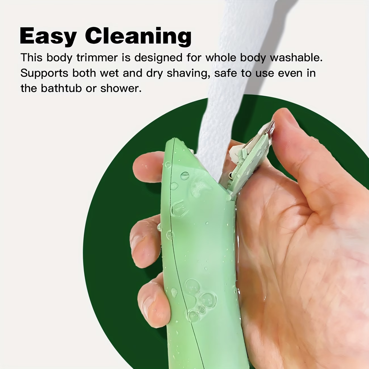 Professional Body Hair Trimmer with IPX6 Rating And Replaceable Blades. Electric Groin And Body Hair Trimmer for Men, Featuring a Replaceable Ceramic Blade for Grooming, Ideal for Male Shaving And Female Bikini Trimming