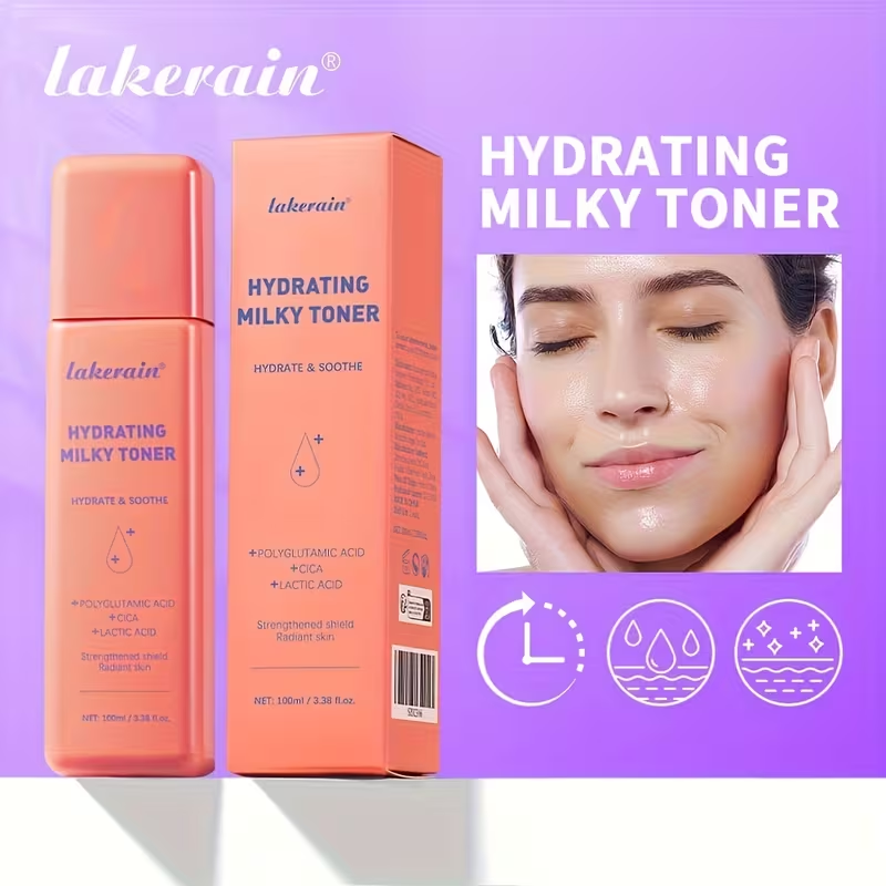 Lakerain Moisturizing Cream Toner, a Base Before Toner Makeup, with a Milky White Texture, Moisturizing And Nourishing Ingredients, Refreshing And Non-Greasy