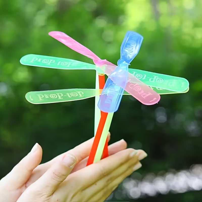 50pcs Plastic Dragonfly Flying Toys, Easy To Assemble, Bright Colors, Perfect For Parties, Portable, And Educational Game Toys - For Gatherings And Outdoor Play, As Halloween, Chrismas Gift