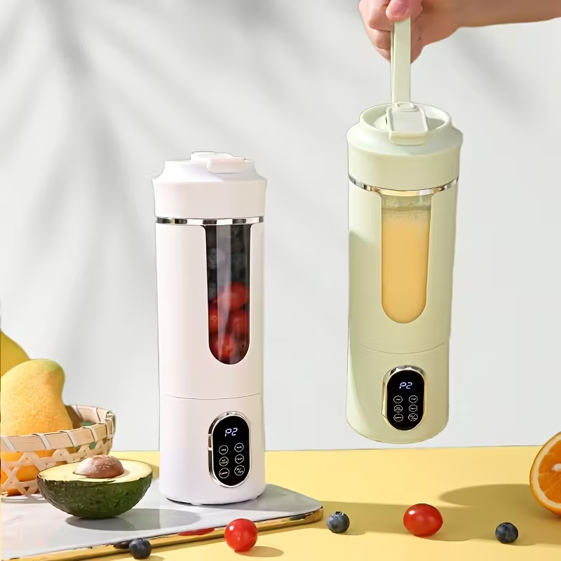 Hilton Portable Juicer Blender, Heavy-Duty Mini Juice Maker with 12 Blades & 21000 RPM, Auto-Clean Function, Ice Crusher for Smoothies Milkshakes Fruits Vegetables, Compact for Travel, 530ml