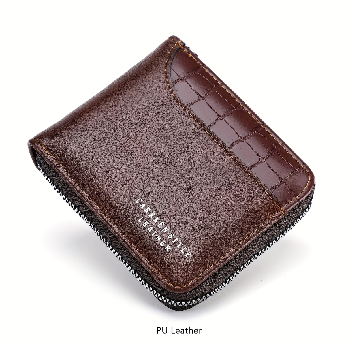 New Men's Wallet Fashion Multi-functional Spliced Zipper Coin Purse for Young Students Versatile Large Capacity Card Holder