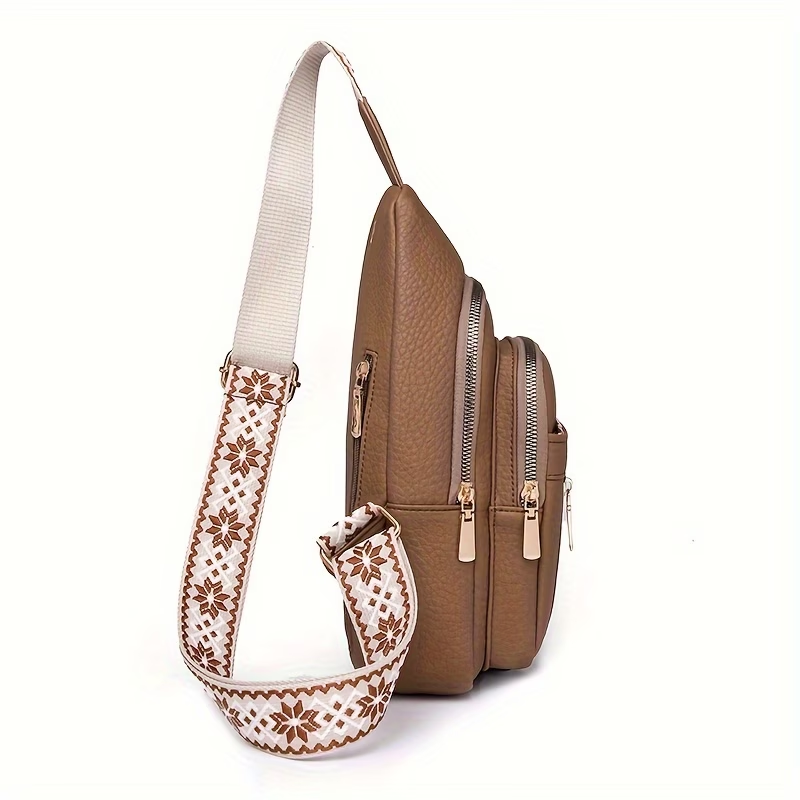 Women'S Vintage Versatile PU Crossbody Bag, Casual And Stylish with Multiple Pockets And Large Capacity Shoulder Bag