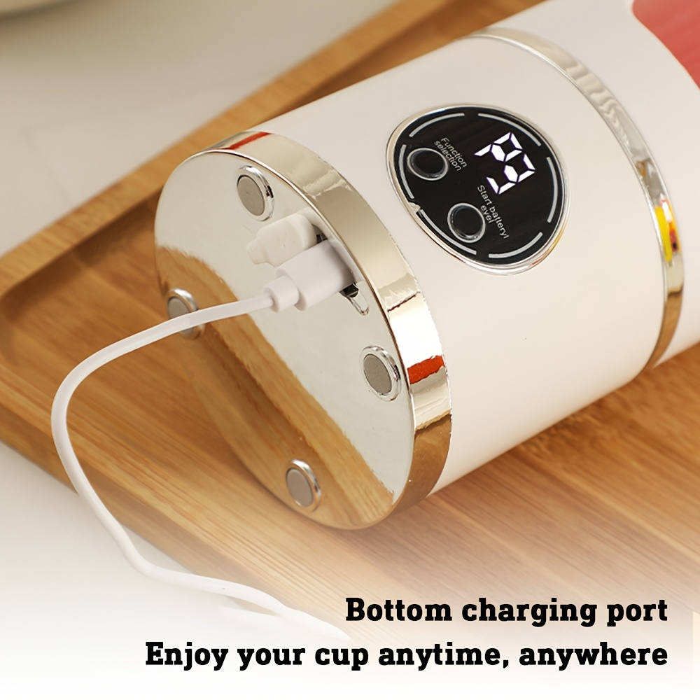 Multifunctional electric juicer cup, digital display juicer, portable rechargeable mini juicer cup