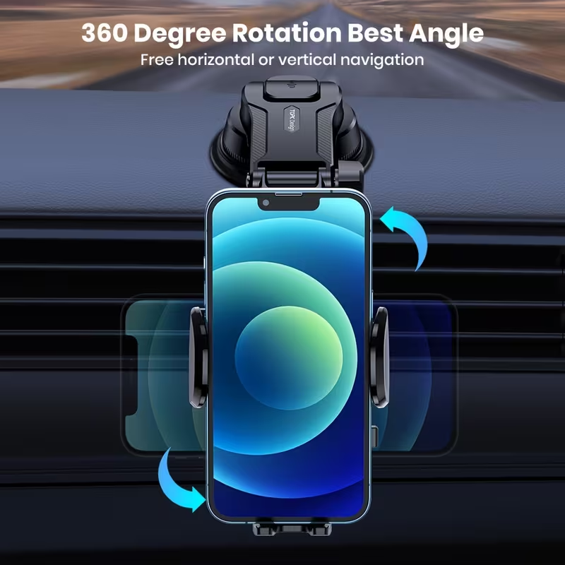 [Upgraded Phone Holder] Upgraded Handsfree Car Phone Holder Mount | Phone Holder for Car Dashboard | Compatible with iPhone Android