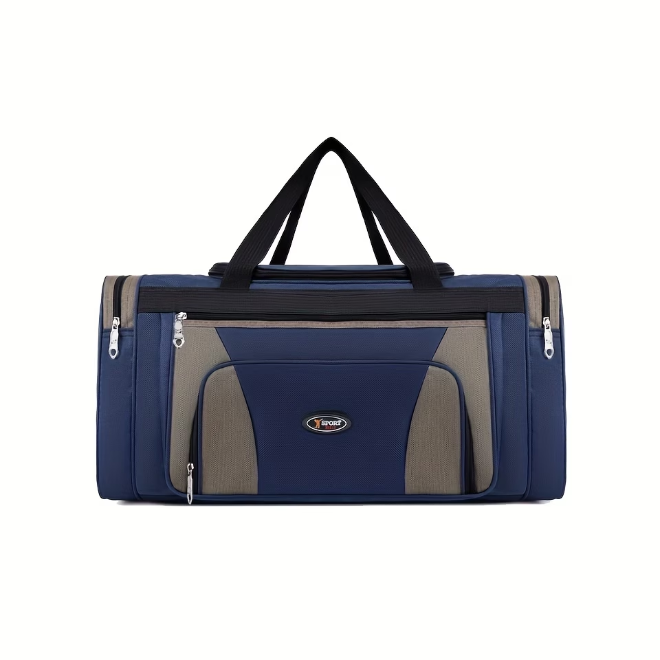 Large Tote Bag/handbag, a Single-piece Solid-color Nylon Zippered Travel Tote Bag with Large Capacity, Adjustable Shoulder Strap for Single-shoulder or Crossbody Wear, Luggage Bag, Multi-functional Backpack for Outings and Travel
