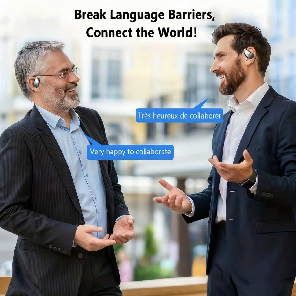 AI Language Translator Earbuds, 156 Languages & Accents Real-Time 3-in-1 Translation Earbuds, Wireless Headphones Fit IOS & Android, Translation Device For Travel Business Learning, 2026 AI Real-Time Translation Earbuds, Wireless 6.1