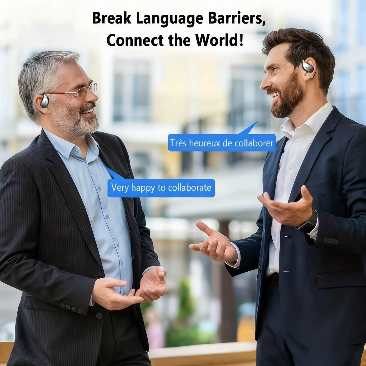 AI Language Translator Earbuds, 156 Languages & Accents Real-Time 3-in-1 Translation Earbuds, Wireless Headphones Fit IOS & Android, Translation Device For Travel Business Learning, 2026 AI Real-Time Translation Earbuds, Wireless 6.1