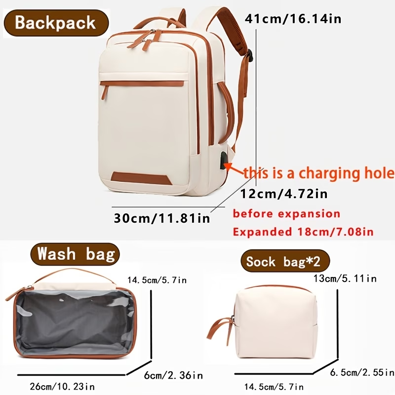 Outdoor Backpack Neutral Expandable Computer Backpack with Multifunctional Dry Wet Separation, Student Backpack for Business Travel, Boarding Luggage Storage Backpack