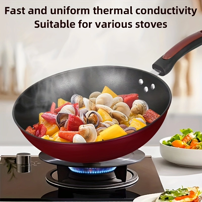3-piece cookware set: wok, frying pan, and saucepan